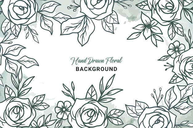Elegant Floral Frame with Delicate Rose Blossoms and Leaves | Jiffy Designs
