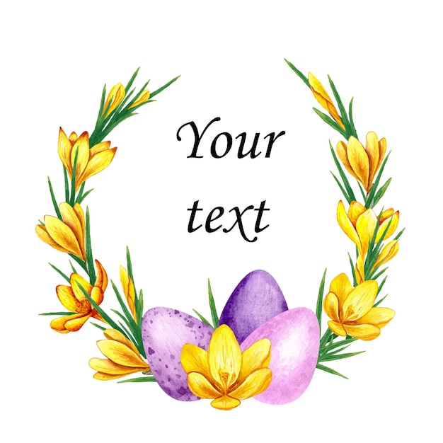 Vibrant Watercolor Floral Wreath with Custom Text Space | Jiffy Designs