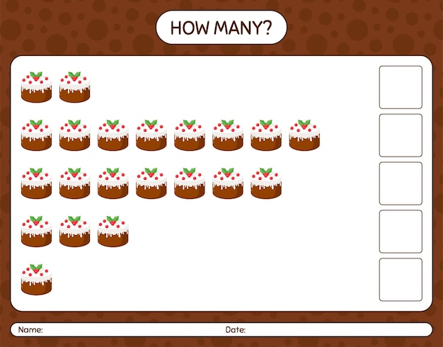 Counting Delightful Chocolate Cakes with Holly Accents | Jiffy Designs