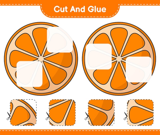 Vibrant Orange Citrus Slice Cut and Glue Activity | Jiffy Designs