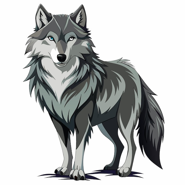 Majestic Gray Wolf - A Captivating Wild Icon | Jiffy Designs