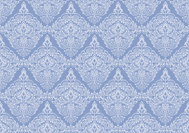 Elegant Damask Pattern in Soothing Blue Tones | Jiffy Designs