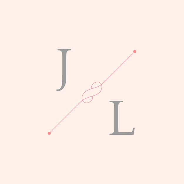 Minimalist Graphic with Initials and Line Art Illustration | Jiffy Designs