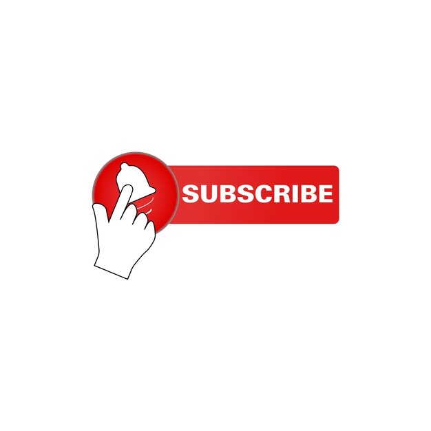 Vibrant 'Subscribe' Button with Clicking Finger Icon | Jiffy Designs