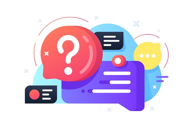 Vibrant Conversation with Curious Question and Colorful Shapes | Jiffy ...