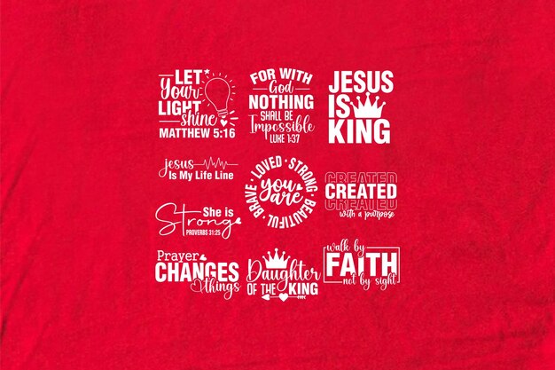 Inspiring Christian Quotes and Phrases on Vibrant Red Background ...