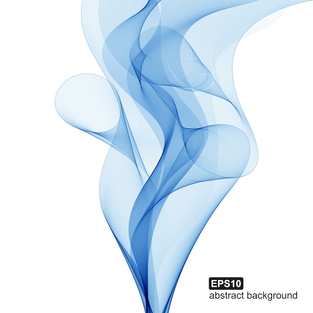 Abstract Blue Smoke Waves on White Background | Jiffy Designs