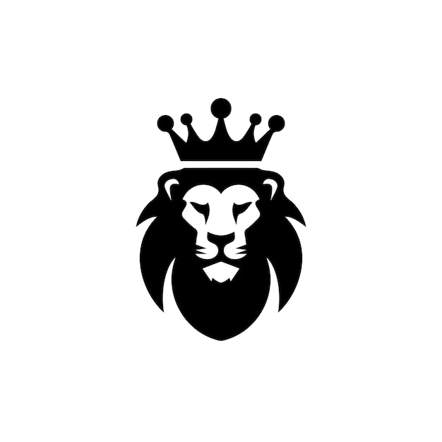 Majestic Lion with Regal Crown Silhouette | Jiffy Designs