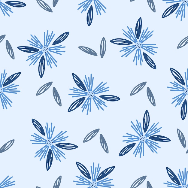 Elegant Blue Floral Pattern for Versatile Designs | Jiffy Designs
