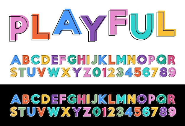 Vibrant Playful Alphabet and Number Display in Colorful Design | Jiffy ...
