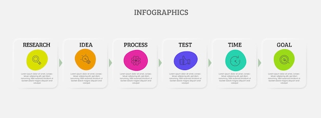 Vibrant Infographic Icons Depicting the Creative Process | Jiffy Designs