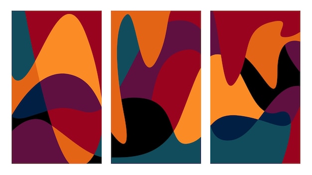 Vibrant Abstract Shapes and Patterns in Striking Color Palette | Jiffy ...