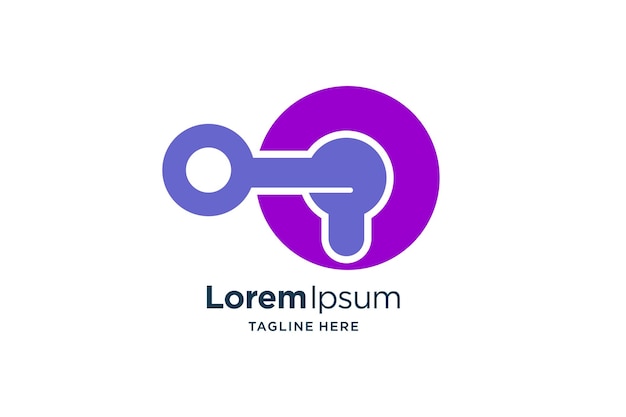 Vibrant Abstract Key Symbol with Circular Background | Jiffy Designs