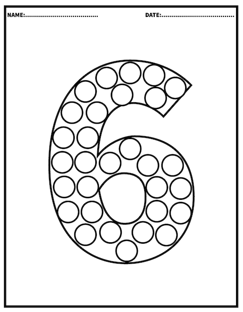 Captivating Circular Number 6 Design | Jiffy Designs