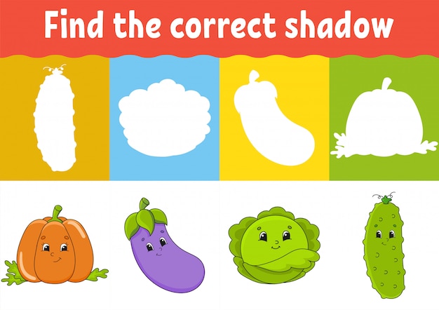 Vibrant Produce Shadows: A Playful Matching Game | Jiffy Designs