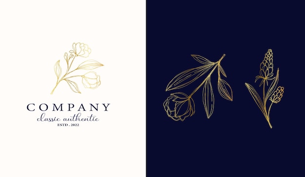 Elegant Botanical Emblem with Floral Accents | Jiffy Designs