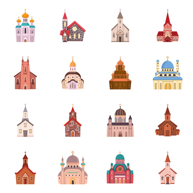 Vibrant Architectural Tapestry: A Whimsical Collage of Diverse Churches ...