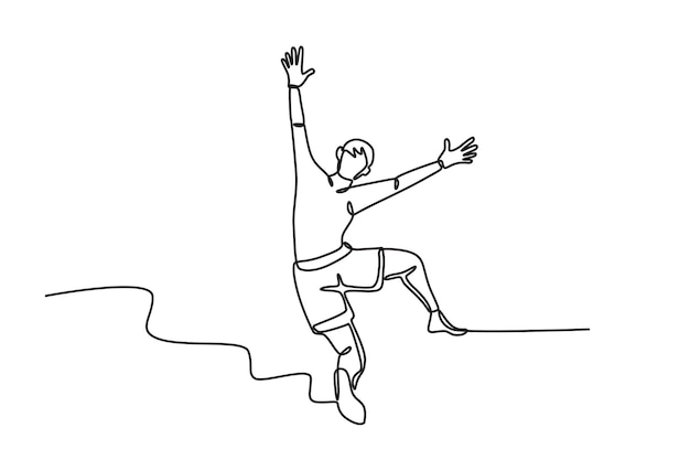 Dynamic Silhouette of a Leaping Figure | Jiffy Designs
