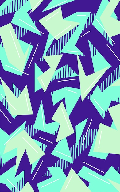 Vibrant Geometric Shapes in Mint and Purple | Jiffy Designs