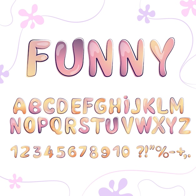 Playful Floral Lettering with Whimsical Alphabet and Symbols | Jiffy ...