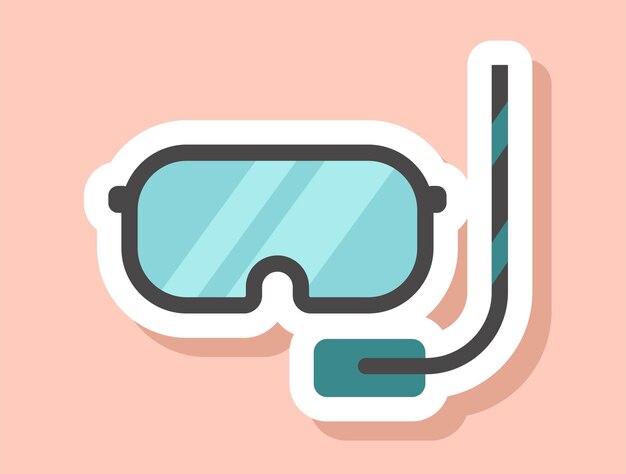 Vibrant Scuba Diving Mask and Snorkel Illustration | Jiffy Designs