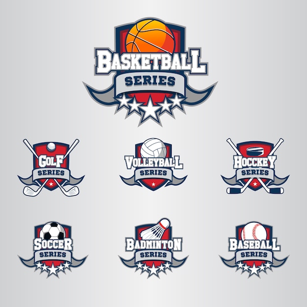 Vibrant Sports Emblem Collection with Diverse Athletic Insignias ...