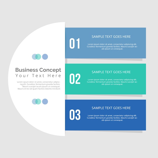 Vibrant Business Infographic with Numbered Text Boxes | Jiffy Designs
