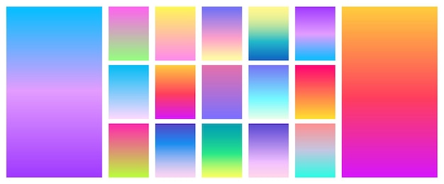 Vibrant Gradient Backgrounds for Posters and Stickers Collection ...