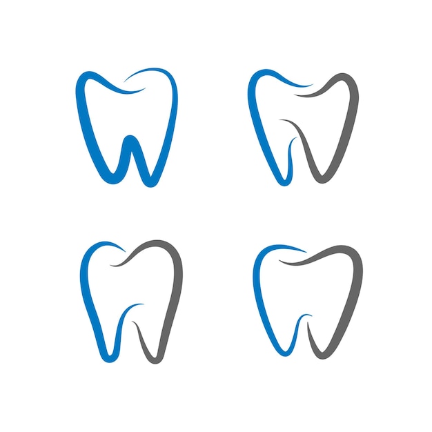 Stylized Dental Icons Depicting Healthy and Decaying Teeth | Jiffy Designs