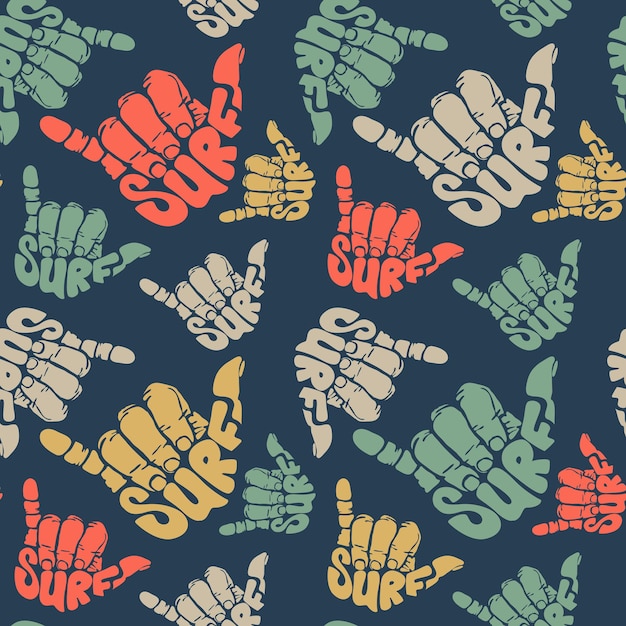 Vibrant Thumbs Up Pattern on Textured Navy Background | Jiffy Designs