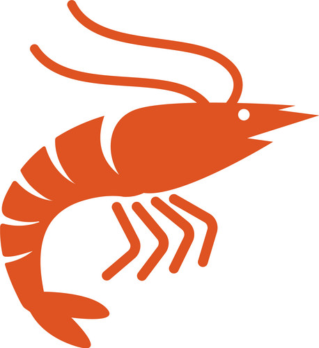 Shrimp Icon Design Template Vector Illustration | Jiffy Designs