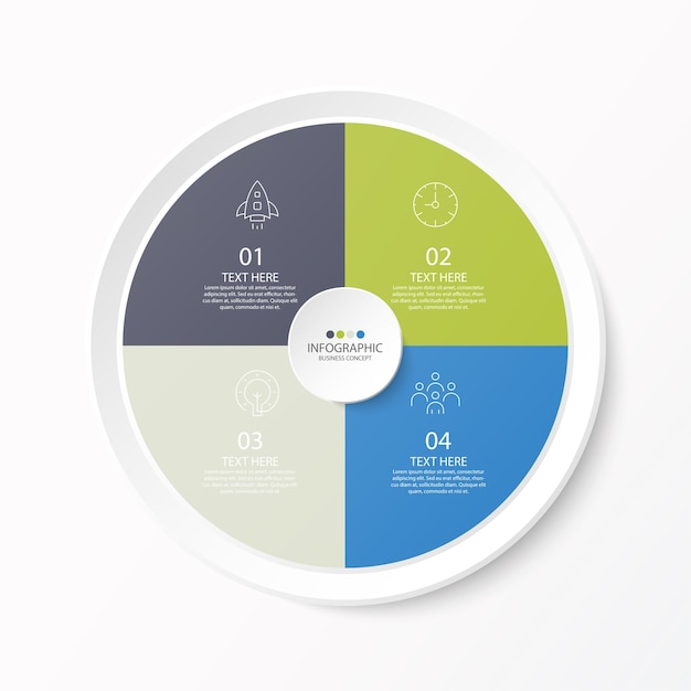 Vibrant Circular Infographic with Distinct Sections | Jiffy Designs