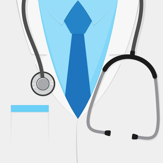Minimalist Medical Emblem with Stethoscope and Tie | Jiffy Designs