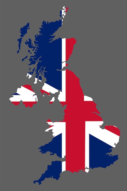 Map of the United Kingdom with the Union Jack Flag | Jiffy Designs