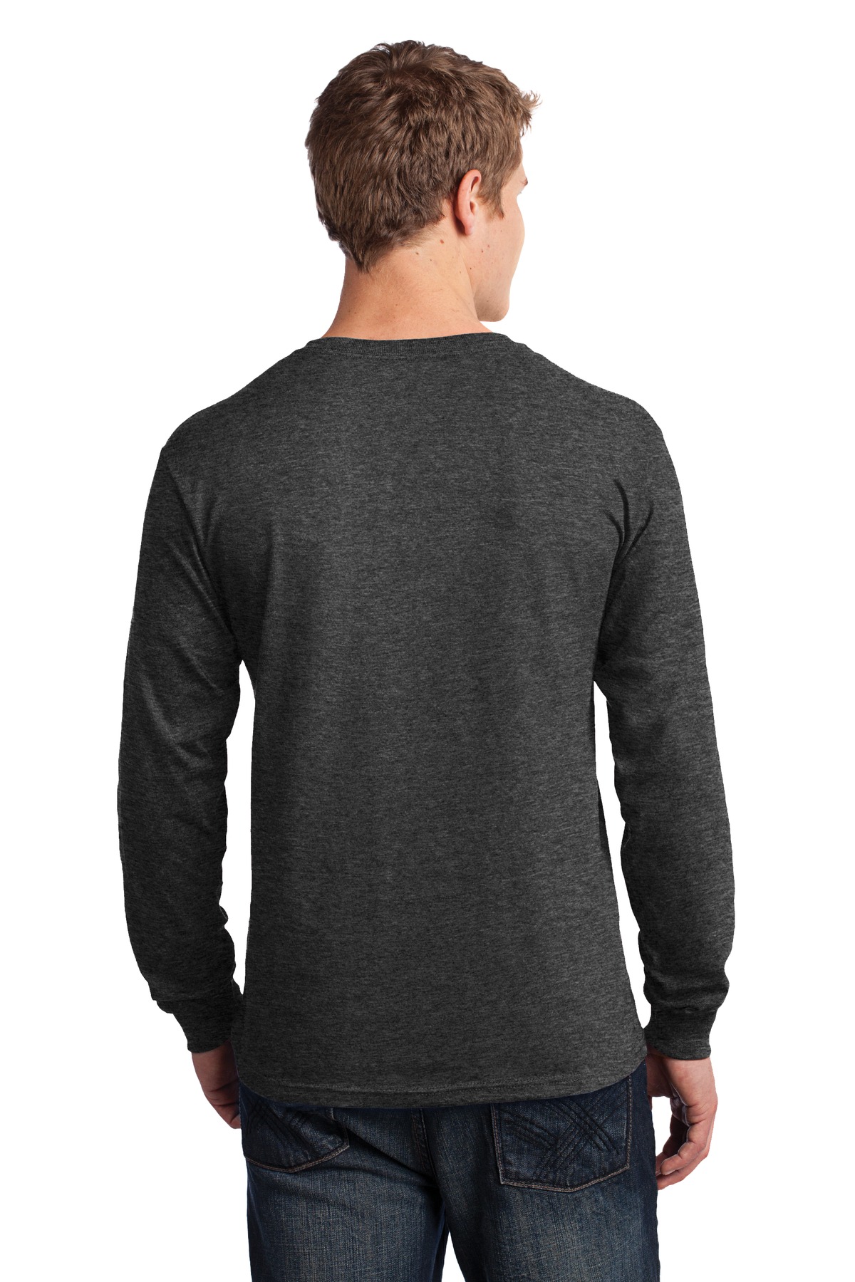 Port & Company PC54LS Dark Heather Gray
