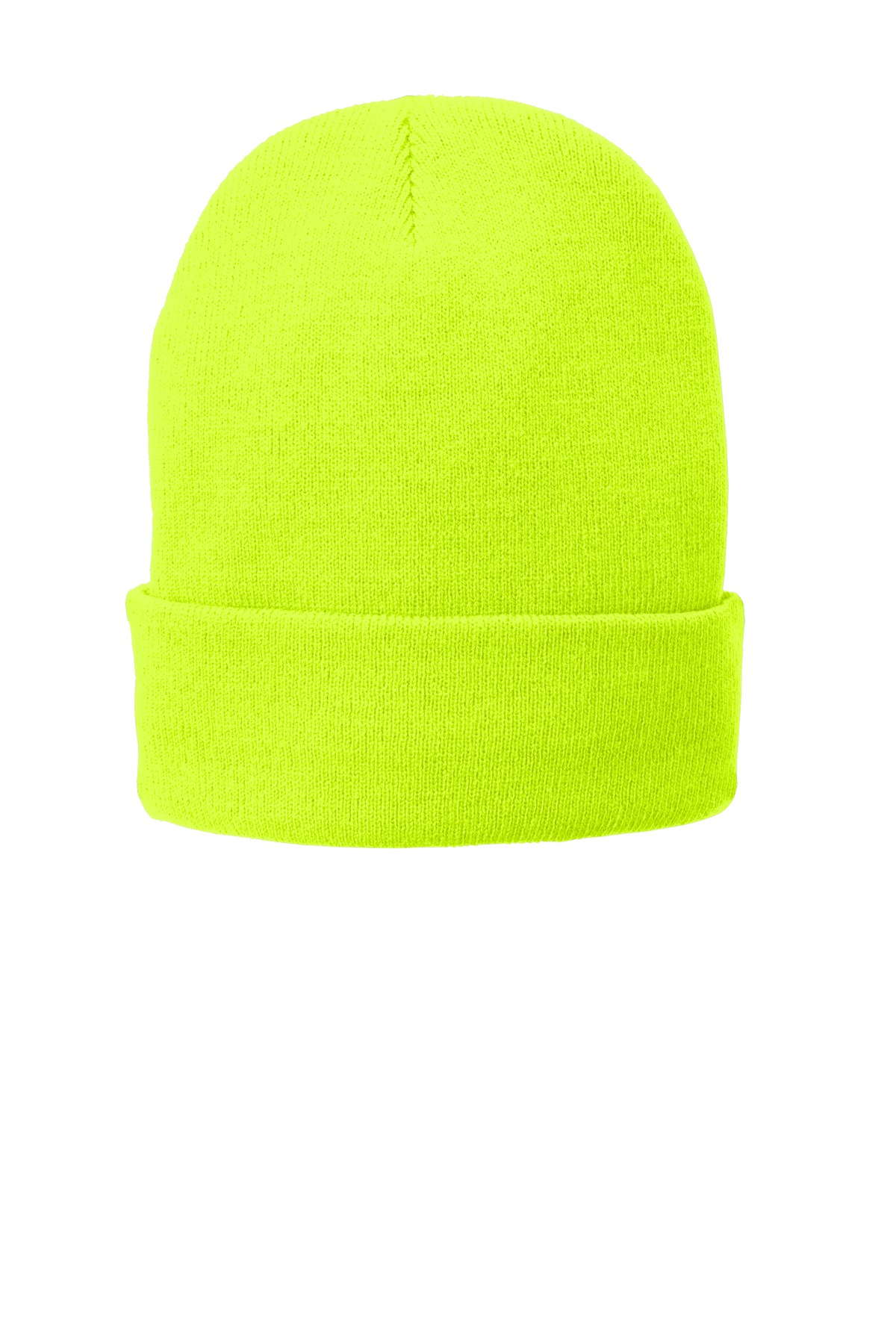 Port Company Fleece Lined Knit Cap Cp90 L Neon Yellow Jiffy