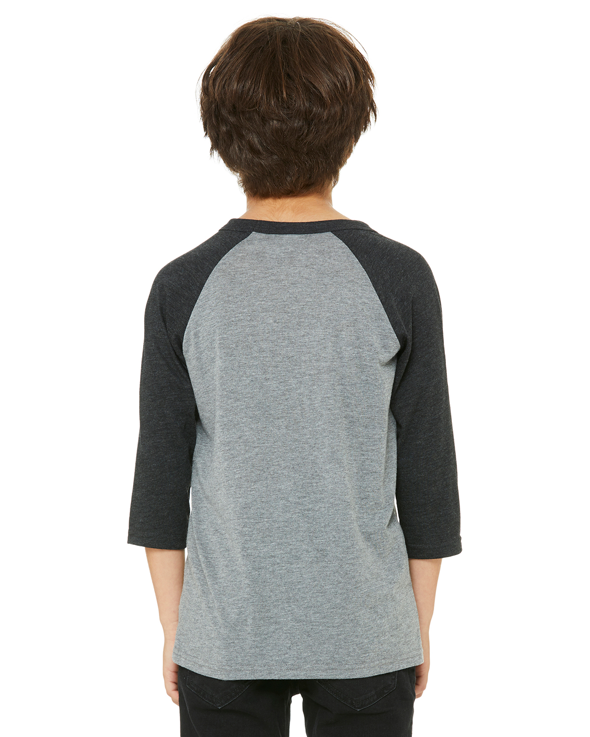 Bella + Canvas 3200Y Gray / Charcoal Black Triblend