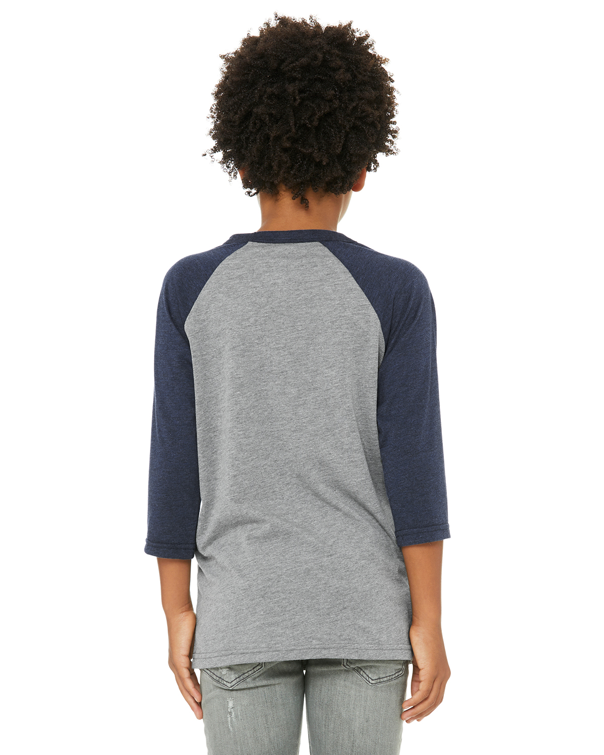 Bella + Canvas 3200Y Gray / Navy Triblend