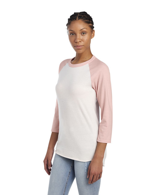 Jerzees 560RR Sweet Cream Heather /  Blush Pink