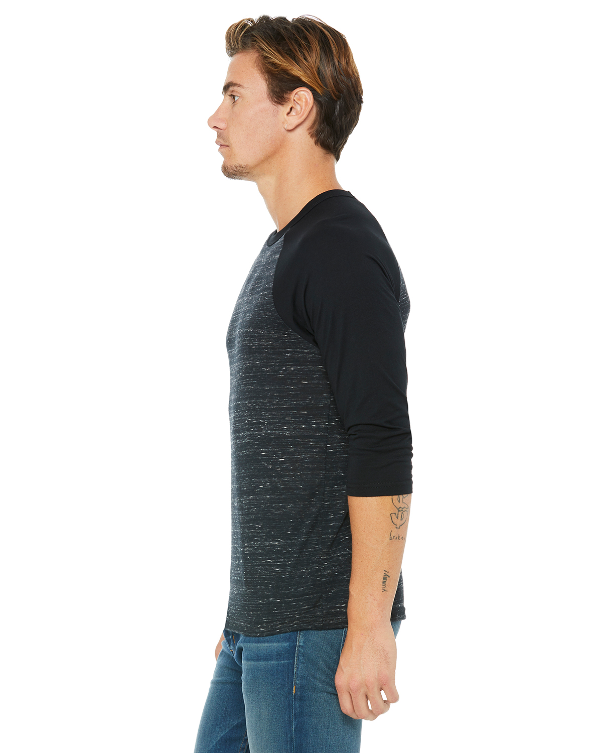 Bella + Canvas 3200 Black Marble / Black