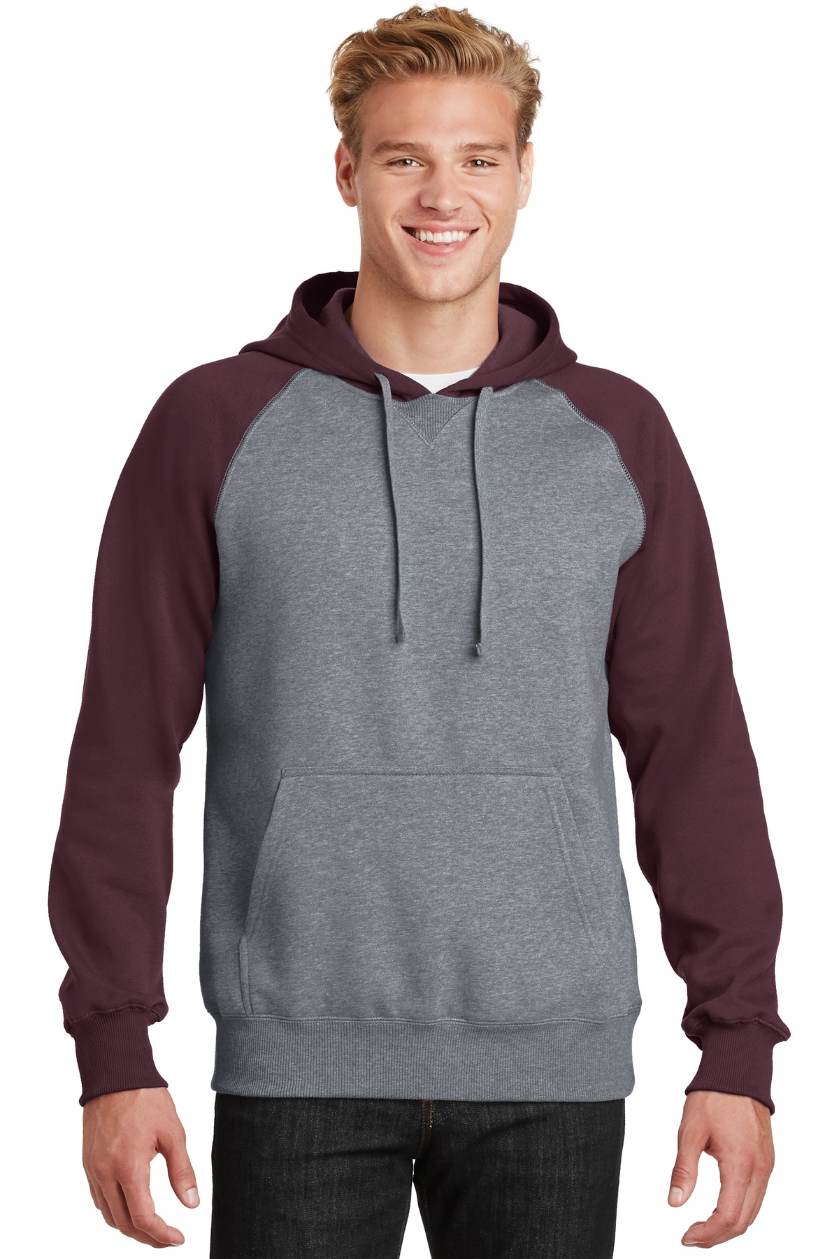 Sport-Tek ST267 Maroon / Vintage Heather