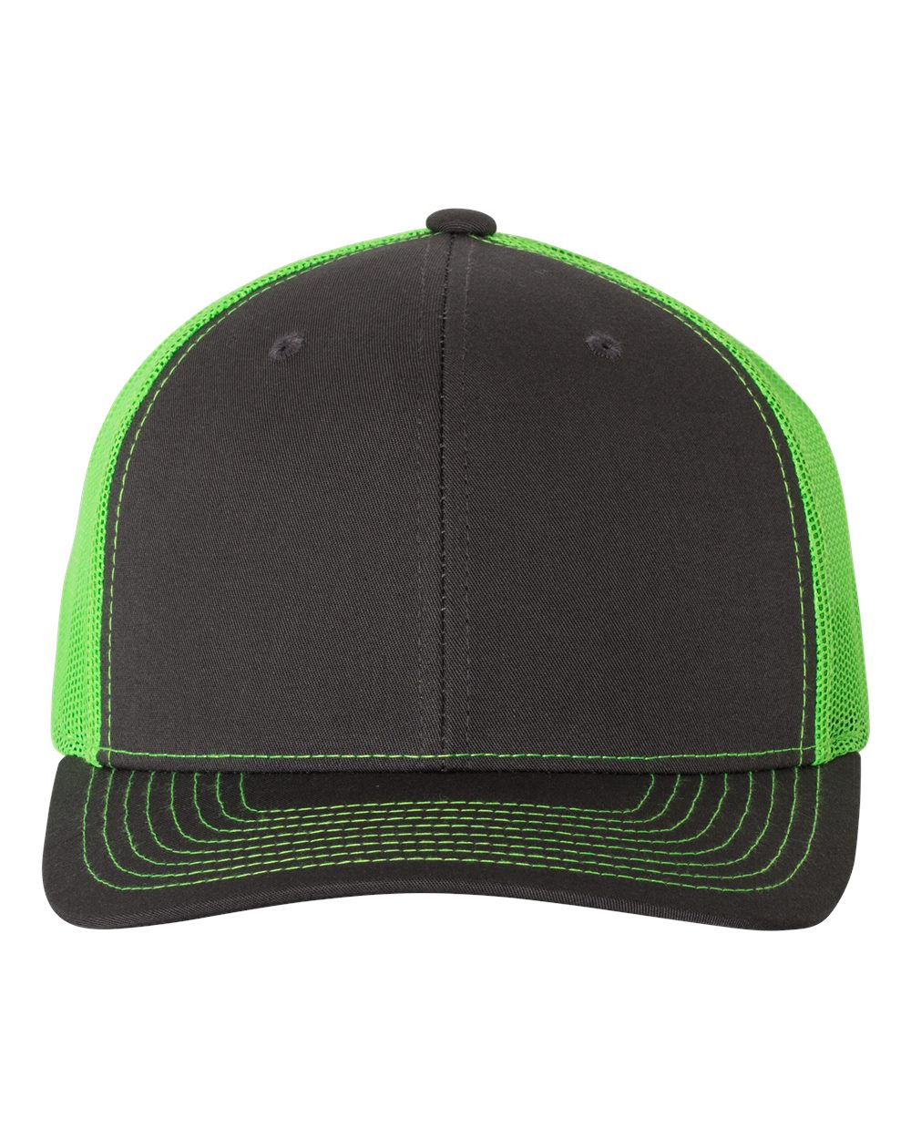 Richardson 112 Charcoal / Neon Green