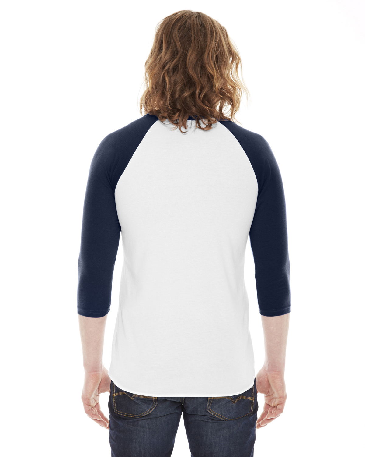 American Apparel BB453 White / Navy