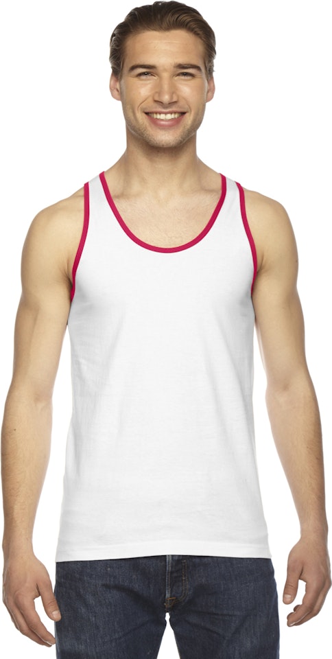 American Apparel 2408W White / Red