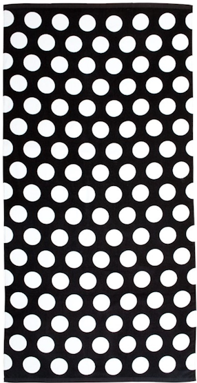 Carmel Towel Company C3060 Black Polka Dot