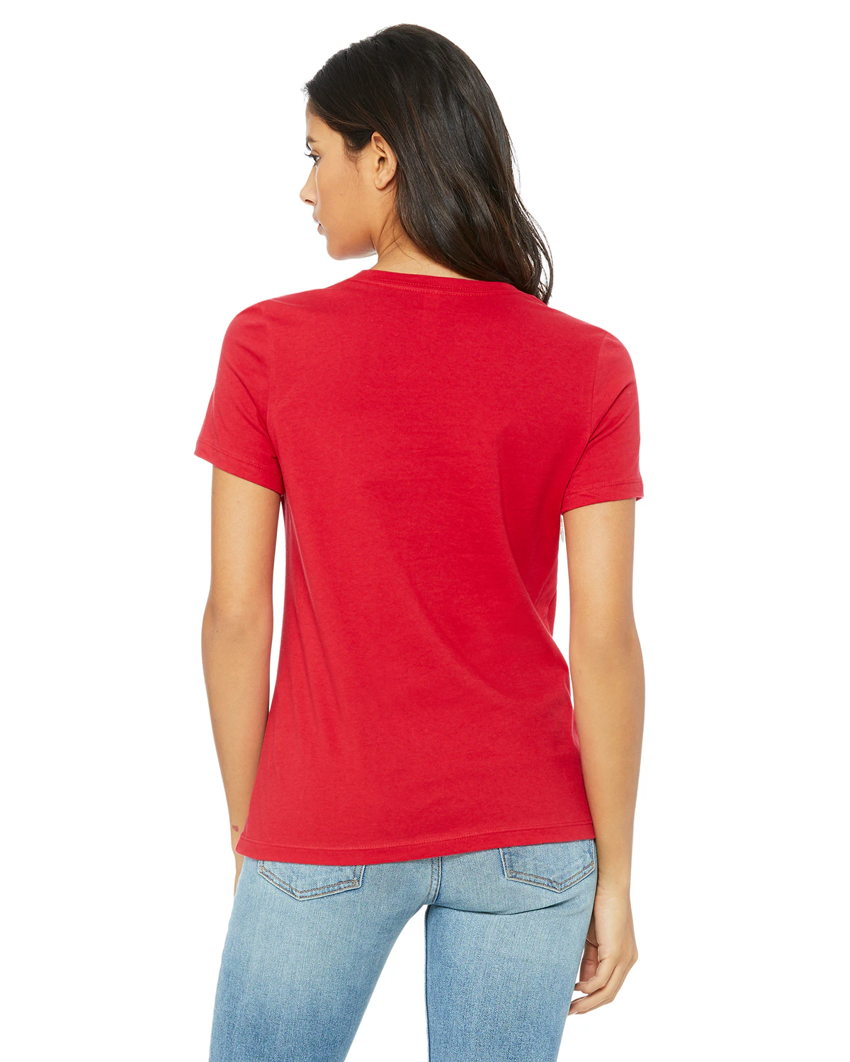 Bella Canvas Women's Relaxed Jersey Short Sleeve T Shirt B6400 Red | Jiffy