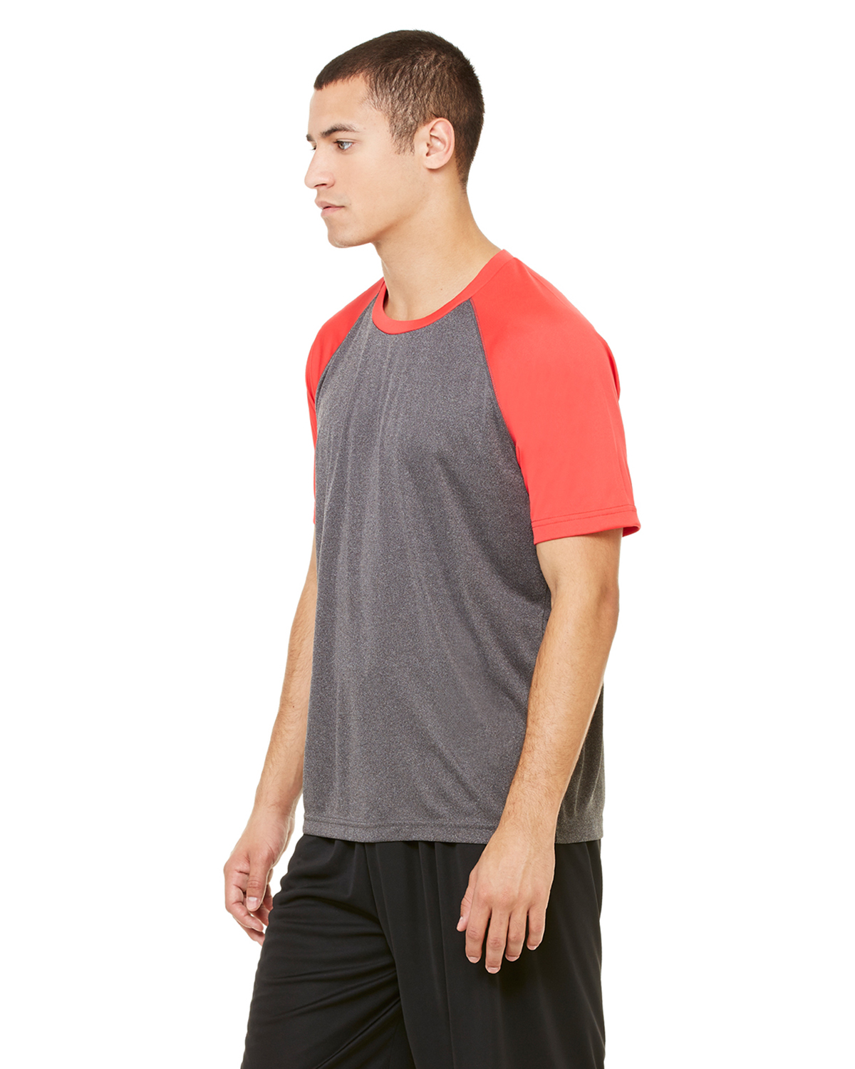 All Sport M1029 Dark Gray Heather / Sport Red