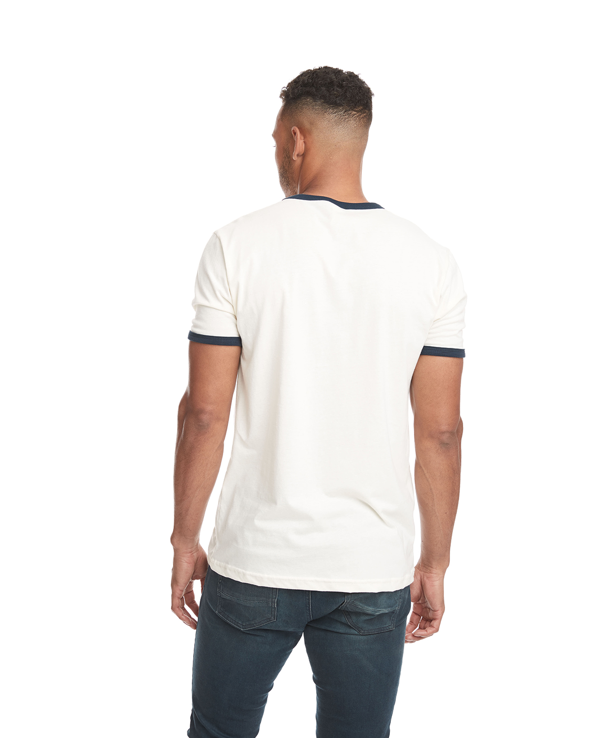 ★MIDNIGHT MOVE★ ringer t navy Custom Made Bella + Canvas Men's Heather Navy / Midnight