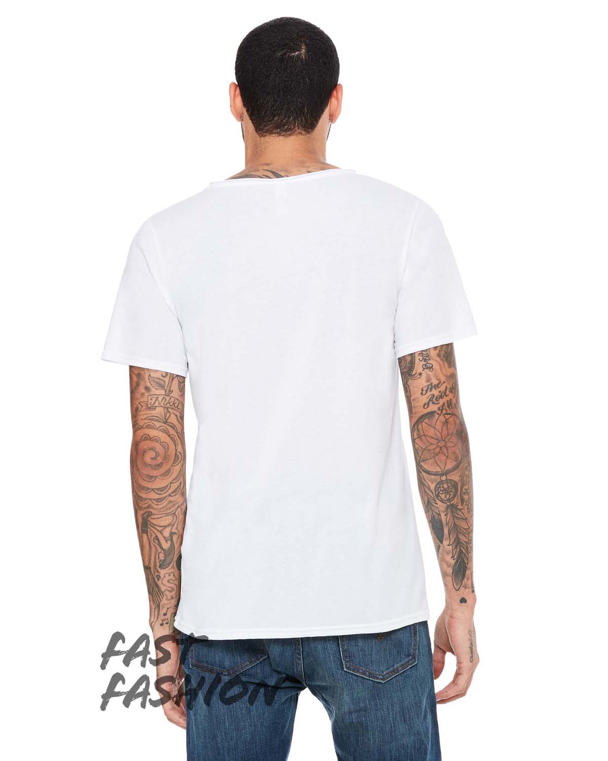 Bella + Canvas 3414C Solid White Triblend