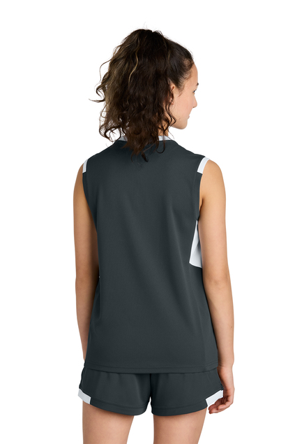 Sport-Tek YST441 Iron Grey/ White